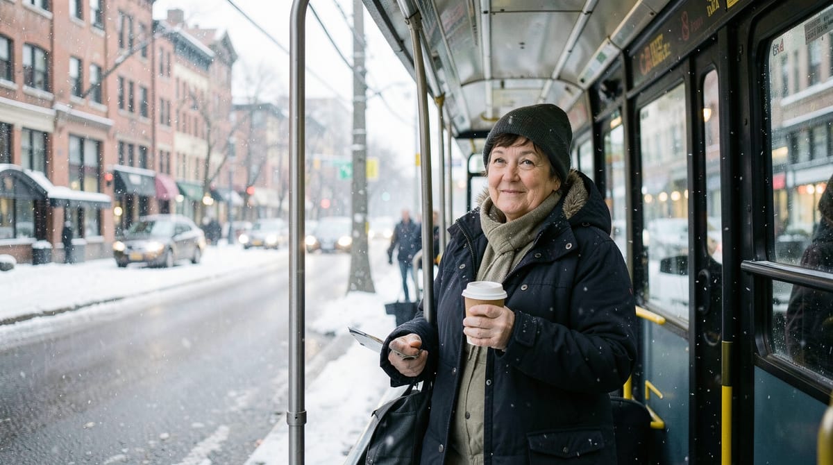 A caregiver in a Canadian city