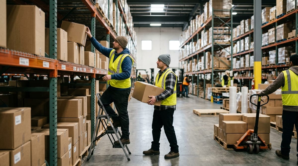 General labour staff at a Canadian warehouse